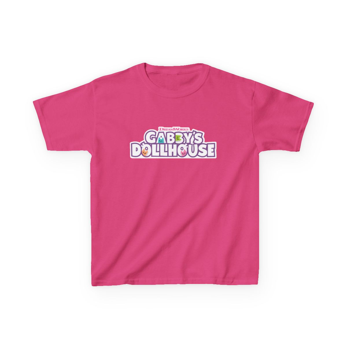 Gabby's Dollhouse Kids Tee | Pastel Logo Kids T-Shirt | Gabby's Dollhouse - alternate angle 5, merchandise