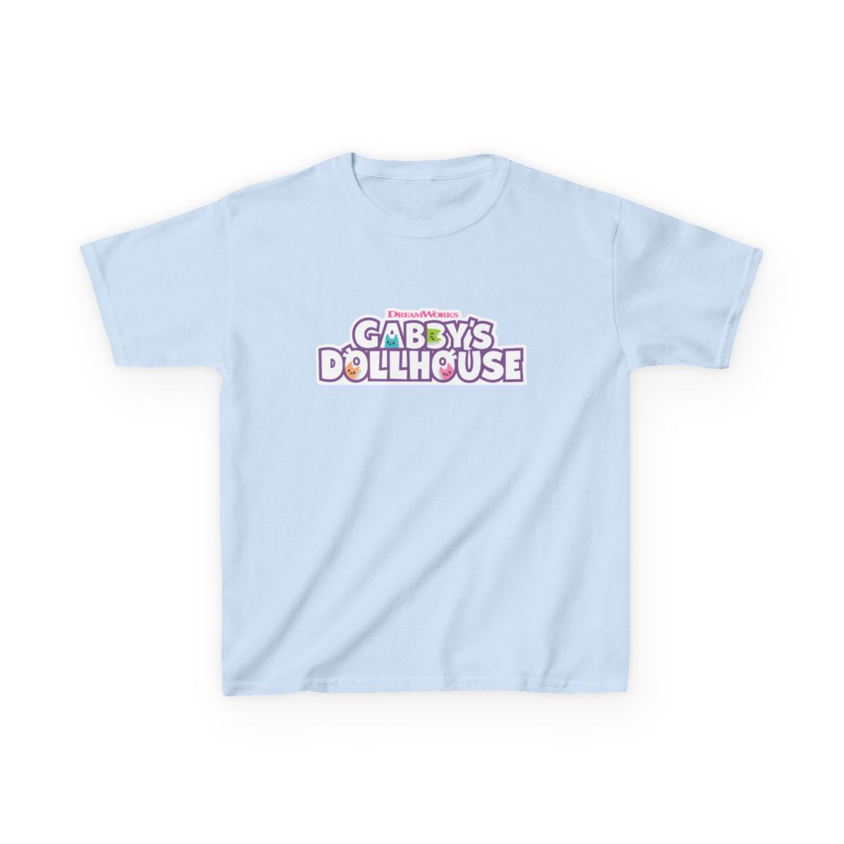 Gabby's Dollhouse Kids Tee | Pastel Logo Kids T-Shirt | Gabby's Dollhouse - alternate angle 2, merchandise