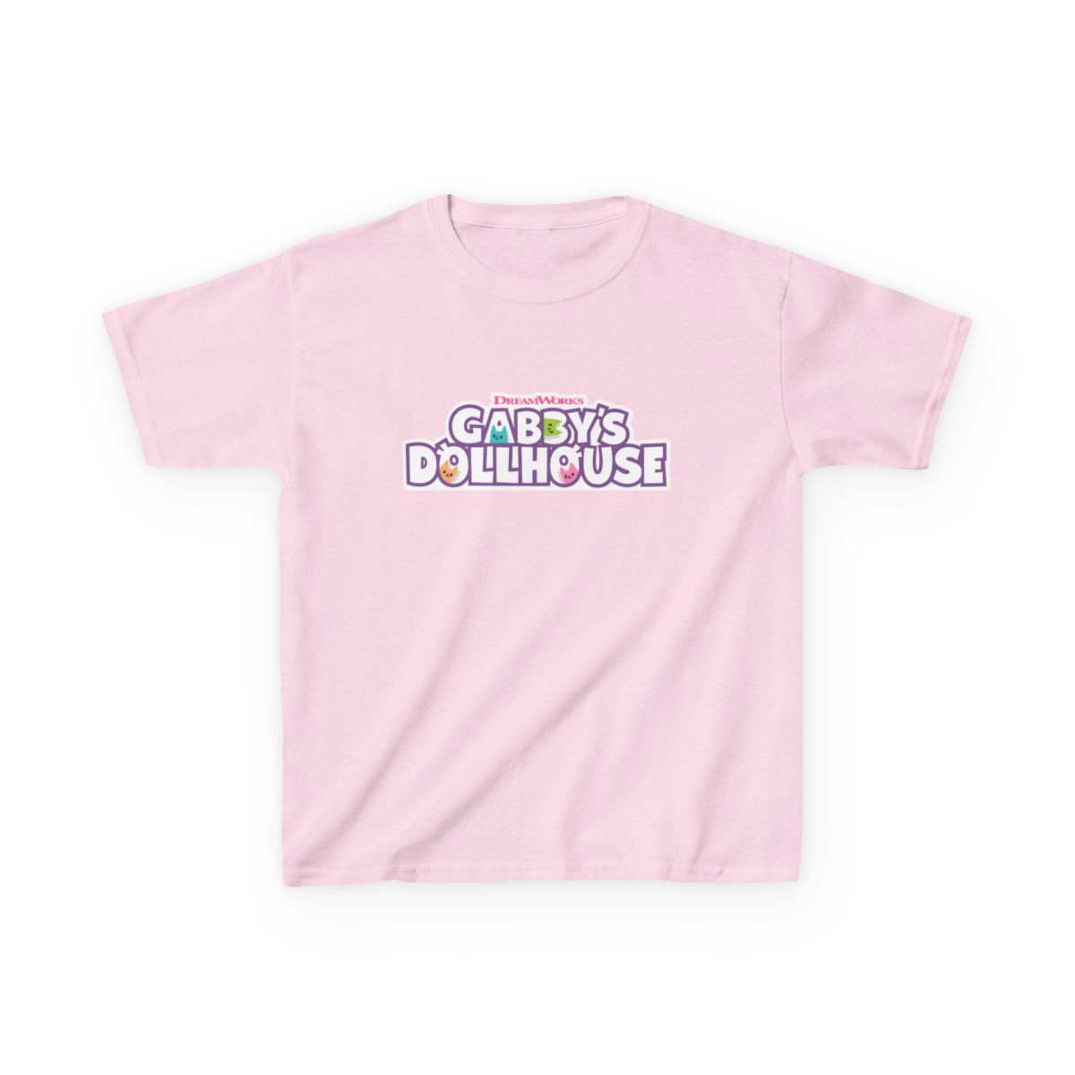 Gabby's Dollhouse Kids Tee | Pastel Logo Kids T-Shirt | Gabby's Dollhouse - alternate angle 4, merchandise
