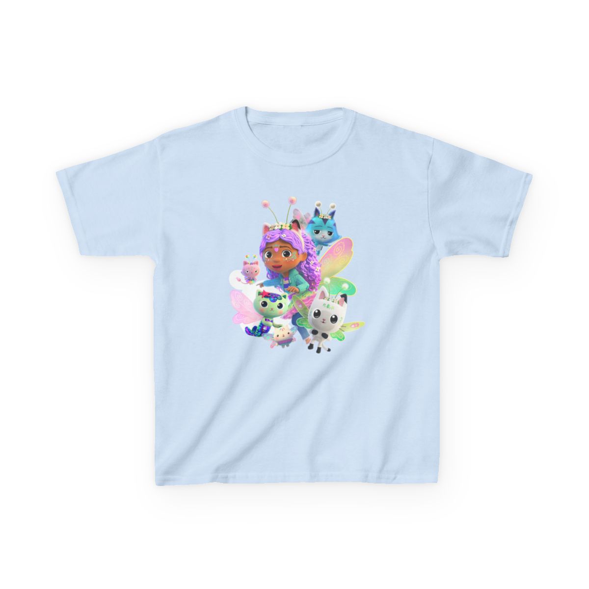 Fairy Companion Characters Kids T-Shirt | Magical Animal Party | Gabby's Dollhouse - alternate angle 3, merchandise