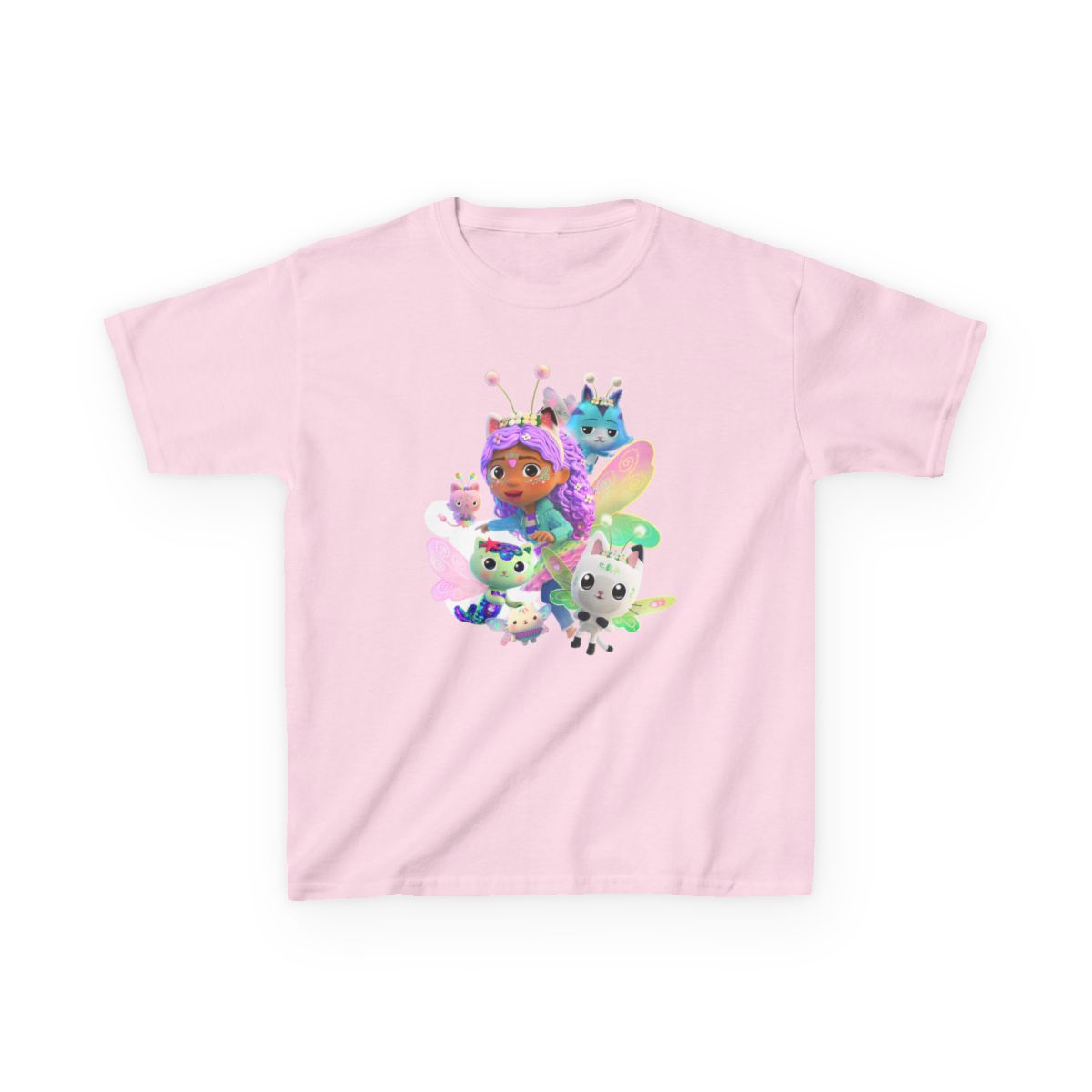 Fairy Companion Characters Kids T-Shirt | Magical Animal Party | Gabby's Dollhouse - alternate angle 5, merchandise
