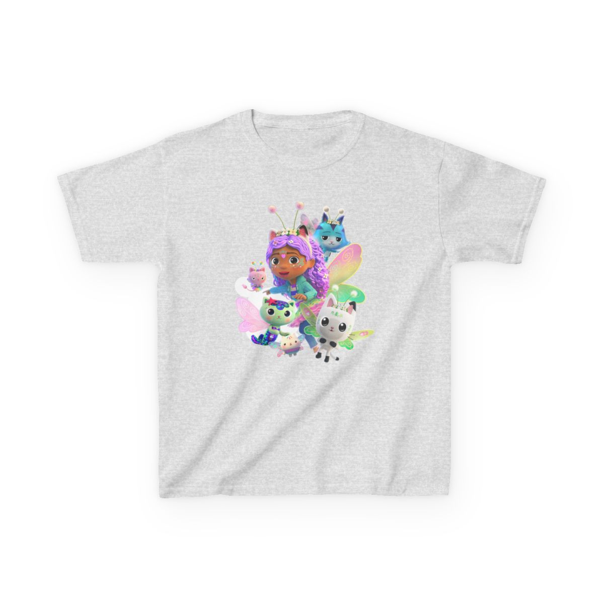 Fairy Companion Characters Kids T-Shirt | Magical Animal Party | Gabby's Dollhouse - alternate angle 2, merchandise
